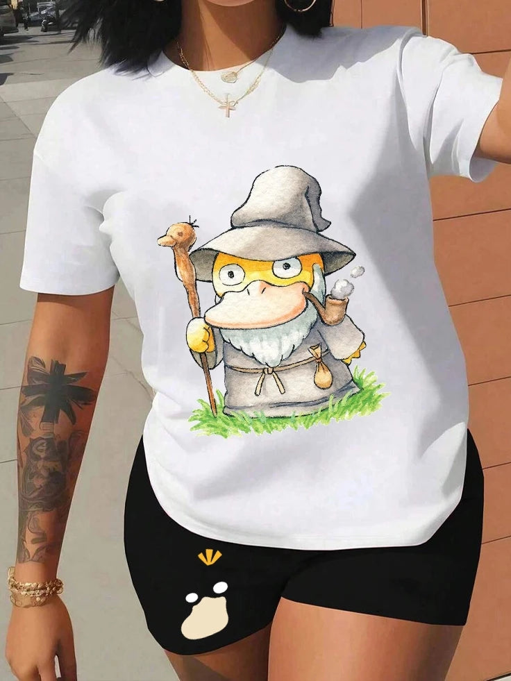 Women's T Shirt Sports T Shirt Inner T Shirt Pikachu Eevee Squirtle Bulbasaur Print Pokemon Cute Pattern Cartoon Character