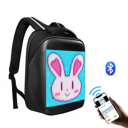 Led Backpack with Programmable Full Color Screen, Motorcycle Backpack, Waterproof Shoulder Travel Backpack, Christmas Gift Bag