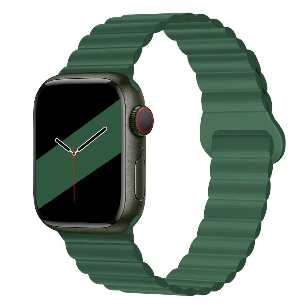 NEW Original Liquid Silicone Magnetic bands for Apple watch band Ultra 2 Series 9 SE iwatch 42mm 44mm 45mm 49mm 38mm 40mm 41mm