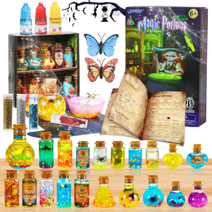 Fairy Magic Potions Kit Kids DIY Witch Glowing Spell Potion DIY Handmade Toys Science Experiments Kids Craft Kit Educational Toy