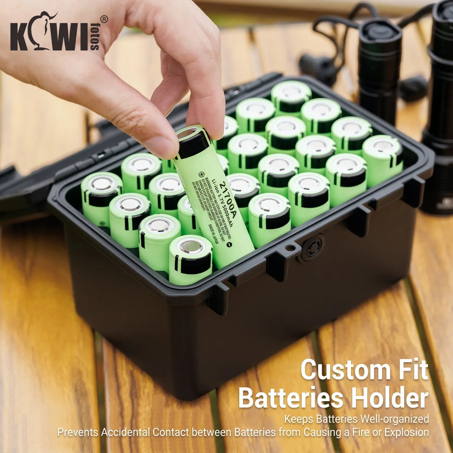 Multi Slots 18650/21700/AA/AAA/Coin Battery Case Storage Box Container Holder IP67 Waterproof And Dustproof Battery Storage Box