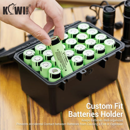Multi Slots 18650/21700/AA/AAA/Coin Battery Case Storage Box Container Holder IP67 Waterproof And Dustproof Battery Storage Box