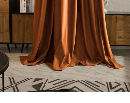 Home Art High-end Curtains for Living Room Luxury Bedroom Blackout Curtain Solid Color Japan Style Fishbone Pattern Room Drapes
