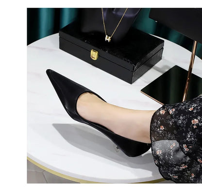 BIGTREE Shoes Women 4.5 Cm Heels Pointed Toe Woman Pumps Fashion Kitten Heels Large Size 34-43 Sexy Mid Heeled Female Shoes 2026