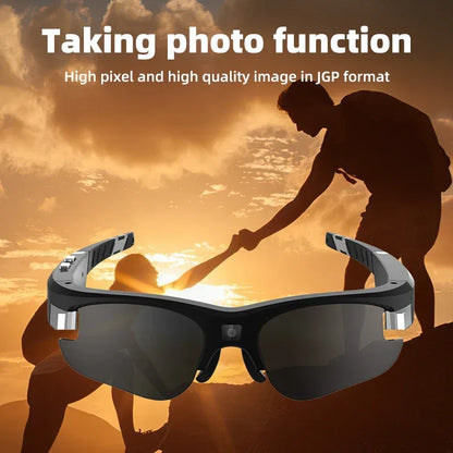Mini FPV Smart Glasses Camera 1080P Portable FHD POV Bodycam for Bicycle Action Sports Vlogging