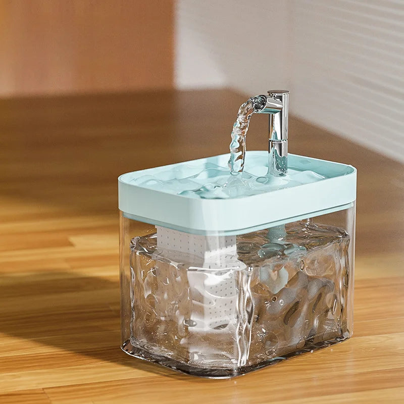 1000ml Automatic Pet Water Fountain Transparent USB Power Cat Water Dispenser for Indoor Dog and Cat Water Feeding Supplies