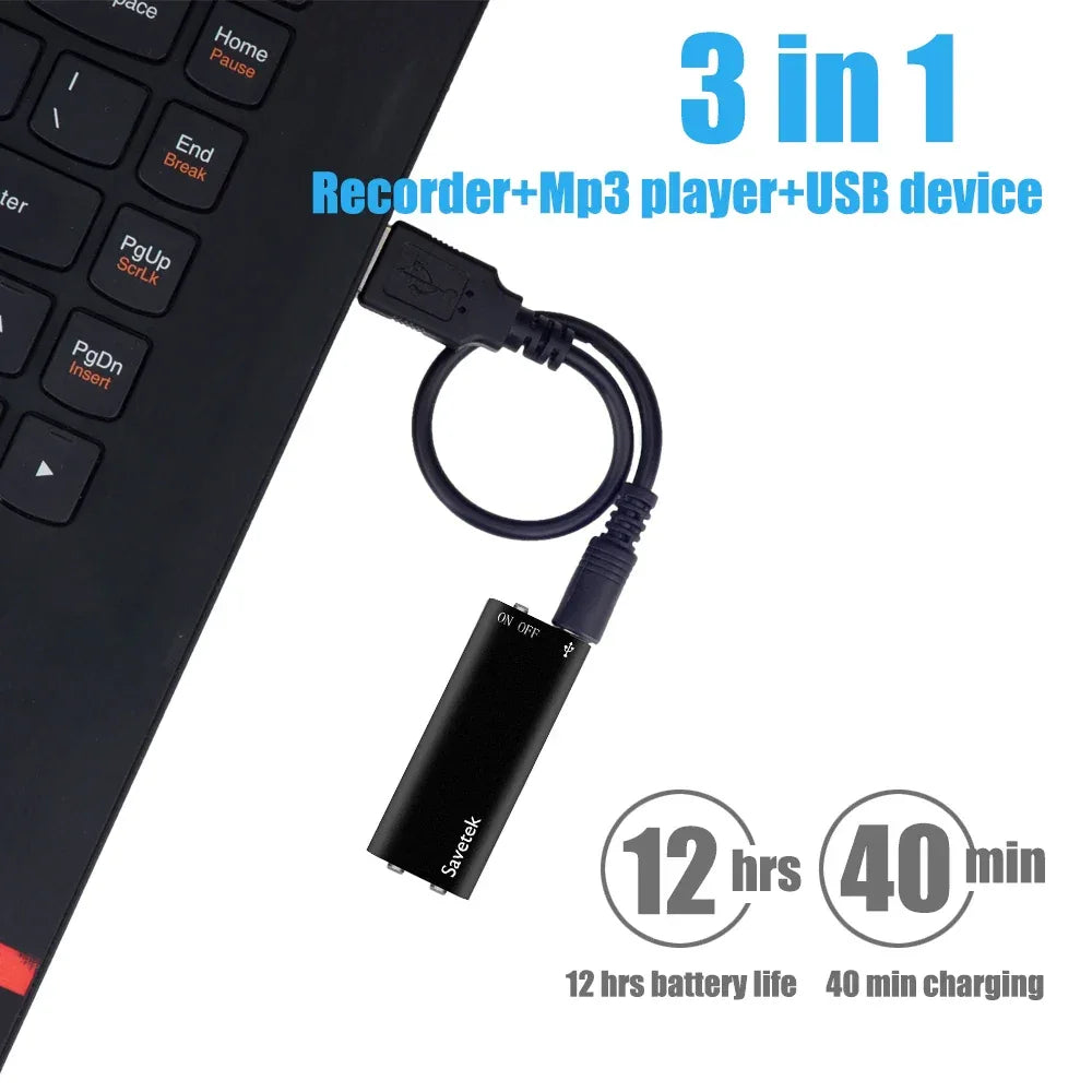Mp3 Player Voice Activated 8GB 16GB Digital Vocie Recorder Grabadora De Voz