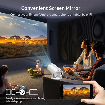Salange X8Mini Native 720P Android 4K Projector with Lifetime Free TV Channels WiFi6 BT5 Video Projector Coolita OS Home Cinema