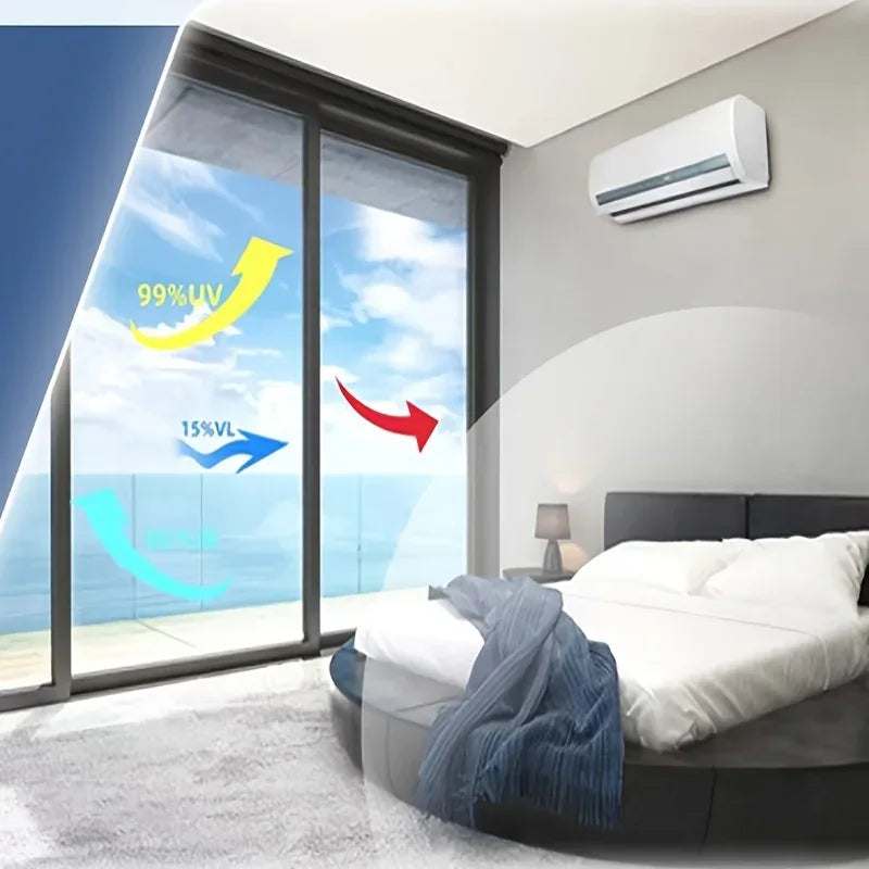1 roll Thermal insulation film, privacy protection, sun protection, window film, UV protection, light blocking, see through film