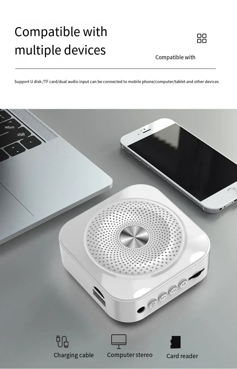 Mini Bee Megaphone Portable Charge Bluetooth4.0 Compatible Megaphone With Lavalier Microphone Waist Hanging Voice Amplifier TF