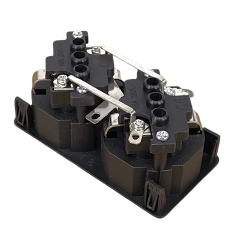 250v 16a germany AC PDU UPS EU power desktop outlet Embedded electrical Panel Receptacle AC socket European style French copper