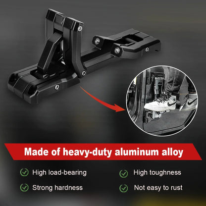 for Jeep Wrangler JK JKU JL JLU 2007-2021 Aluminum Car Folding Stepping Ladder Door Hinge Step Heavy Duty Footboard Foldable