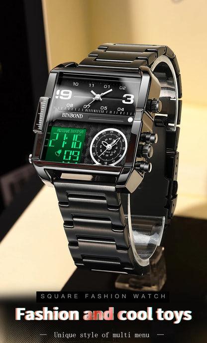 BINBOND Luxury quartz watches for men luminous waterproof multi-functional men's watch sport fashion casual reloj wristwatch TOP