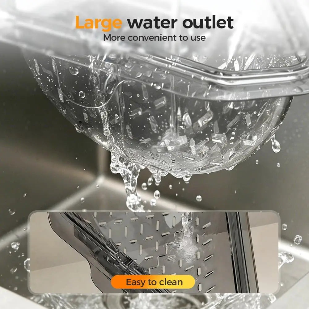 Creative Triangular Sink Drain Basket Transparent Multifunction Kitchen Organizer Hanging Filter Mesh Basket Sink Gadgets