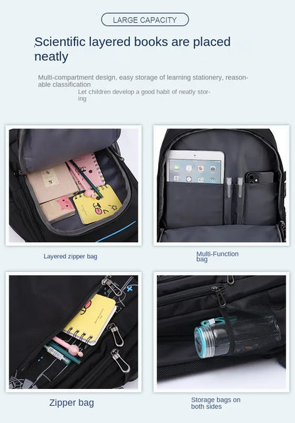 School Rolling backpack bag School Bags with wheels Student wheeled Backpacks for boys Children School Trolley Bag Waterproof