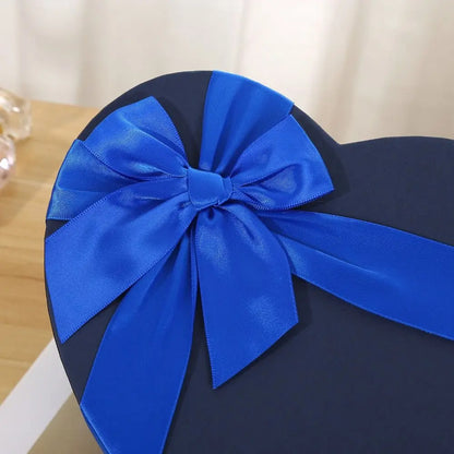 New Heart-shaped Gift Box Red Bowknot Present Boxes with Cover Gift Storage Container Valentine's Day