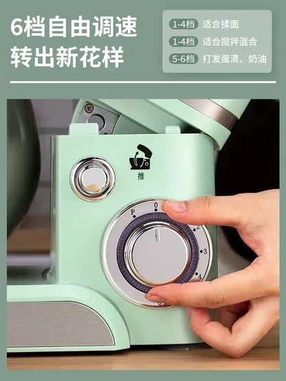 Small Household Chef Machine. Whip Cream Stirring. Multi-Function Dough Mixing. Cake Mixer. Stand Mixer.