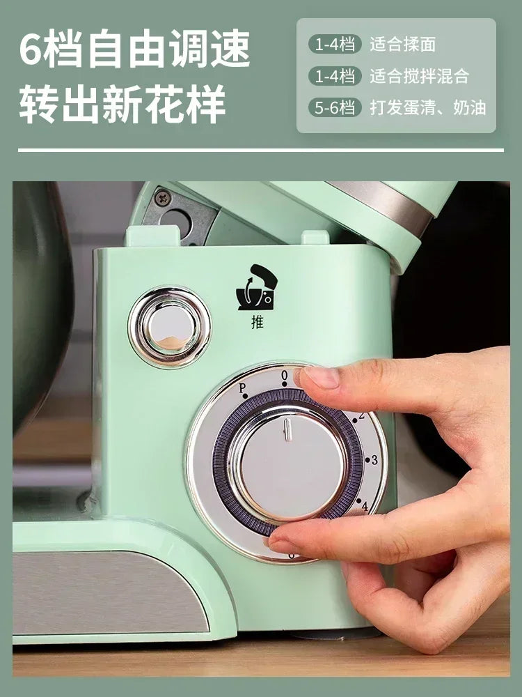Small Household Chef Machine. Whip Cream Stirring. Multi-Function Dough Mixing. Cake Mixer. Stand Mixer.