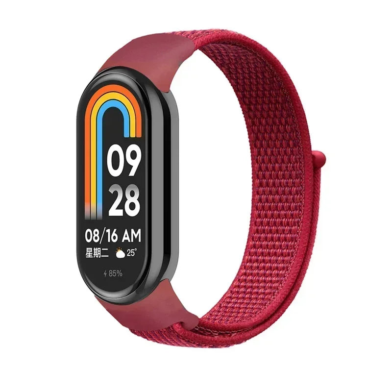Nylon loop watchband For Xiaomi mi Band 8 Sport miband8 NFC Correa Breathable Replacement Bracelet smart band 8 Strap smartwatch