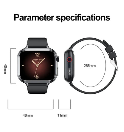 2025New Medical Grade ECG+PPG Smart Watch BMI Body Fat Uric Acid Painless Non-invasive Blood Sugar Monitoring Calling Smartwatch