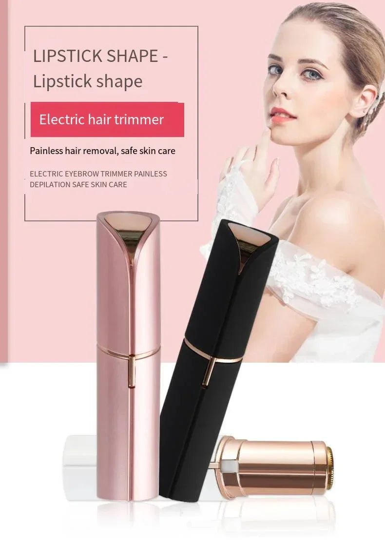 Lipstick-Shaped Electric Hair Remover Eyebrow Shaper Women's Hair Removal Device Mini Facial Hair Removal Instrument Face Hair