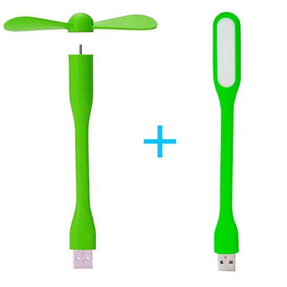 Hot Mini USB Fan Flexible Bendable Cooling Fan and USB LED Light For Humidifier & Power Bank & Notebook & Computer Summer Gadget