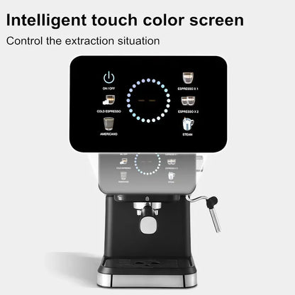 20Bar Pressure, Dual Brew (Hot/Cold), Smart Touchscreen, Milk Frother, Fast Heating, Energy Saving - Perfect for Home Baristas