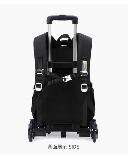 Children School Backpack Trolley Bag with Wheels Students Backpack Book Bag Rolling School bag for Girls Kids Wheeled Backpack