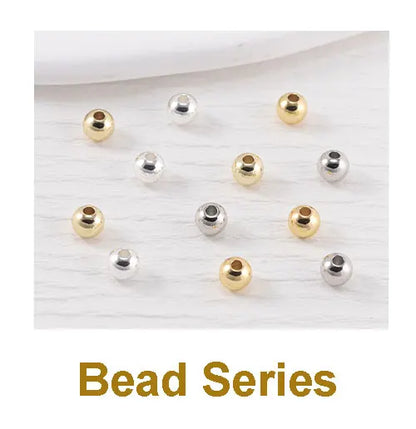 Brass Round Slider Stopper Beads for Bracelet Silicone Inside Positioning Spacer Adjust DIY Crafts Jewelry Making Findings