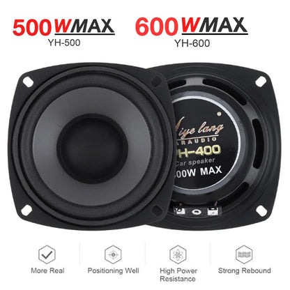 1pair 400/500/600W Car Speakers 2-Way Vehicle Door Subwoofer Car Audio Music Stereo Full Range Frequency Automotive Speaker