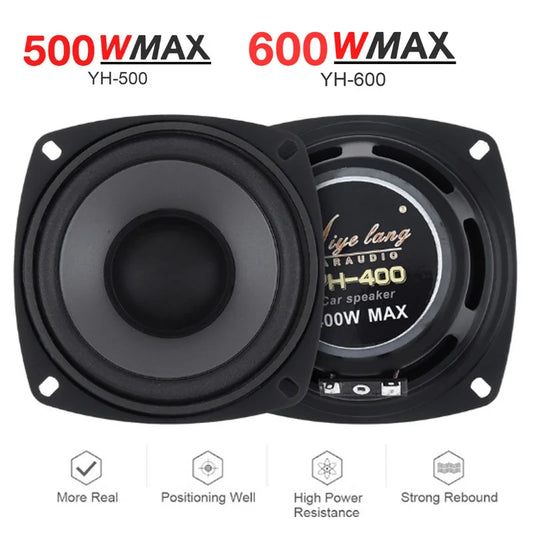 1pair 400/500/600W Car Speakers 2-Way Vehicle Door Subwoofer Car Audio Music Stereo Full Range Frequency Automotive Speaker by PDG ibma