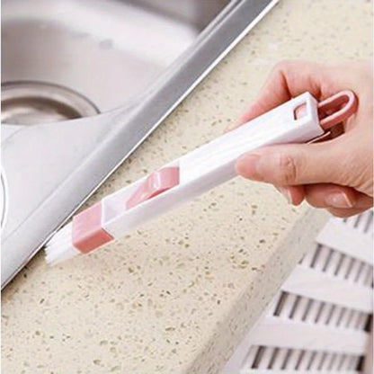 Portable Two-in-one Cleaning Brush Multifunctional Door and window Keyboard Groove Cleaner Dust Shovel Window Rail Cleaning Tool