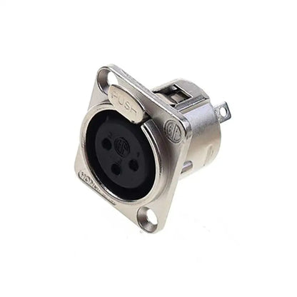 JCD XLR 3pin Male Female Panel Audio Microphone Mixer Plug Jack Connector YS145 YS146 Male Female 3 Core XLR Metal Socket