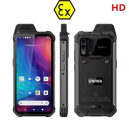 UNIWA W888 ATEX Explosion Indestructible Water Proof Mobile Phone 4GB+64GB 5000mAh Walkie Talkie PTT Smartphone Andriod 11 NFC
