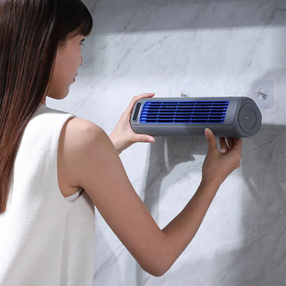 USB Plug-in Portable Tower Fan 3 Speed Desktop Fan 2000mAh Rechargeable Quiet Standing Fan 300x80x80mm Wall Mount Fan
