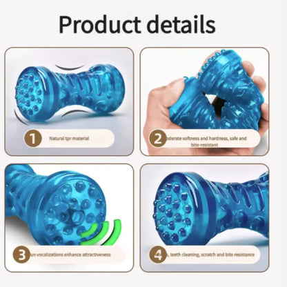 Dog Teething Toy Chew Stick Bite Resistant Fun Leak Proof Food Toy Pet Teether Cleaner Stick