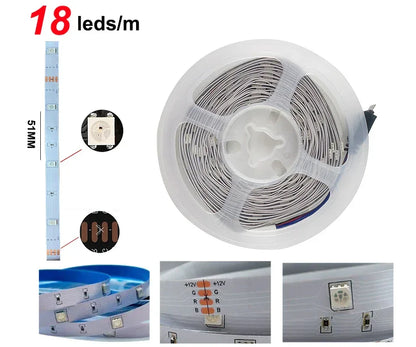 RGB Led Lights Strip Wifi Bluetooth Adhesive Led Tape Rgb 5050 Led Strips For Bedroom Party Lights Wall Room Decoration