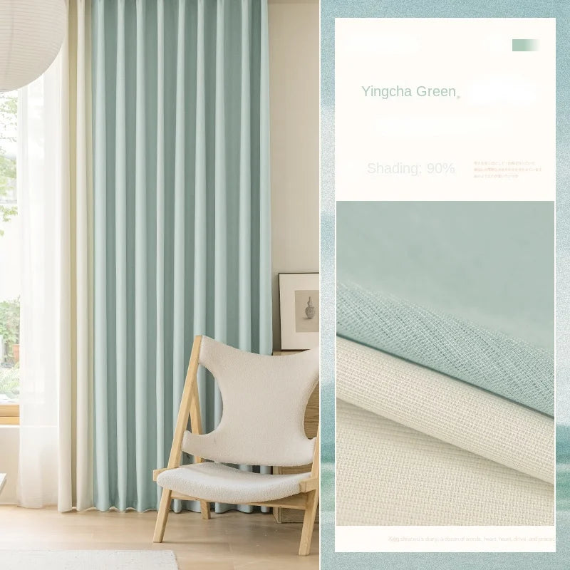 Minimalist Children's Room Drapes Large Area Bedroom Blackout Curtain Home Balcony Bay Window Curtains Modern Living Room Drape