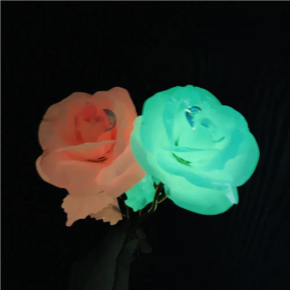 2024 Luminous Rose Valentine's Day Present Gifts Eternal Rose Flower Simulation 24k Gold Foil Rose Mother's Day Gifts