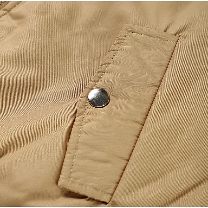 Retro Solid Zipper Cotton Jackets Women Casual Loose Bomber Jacket With Oblique Pockets Female Y2k Autumn Chic Street Outwear