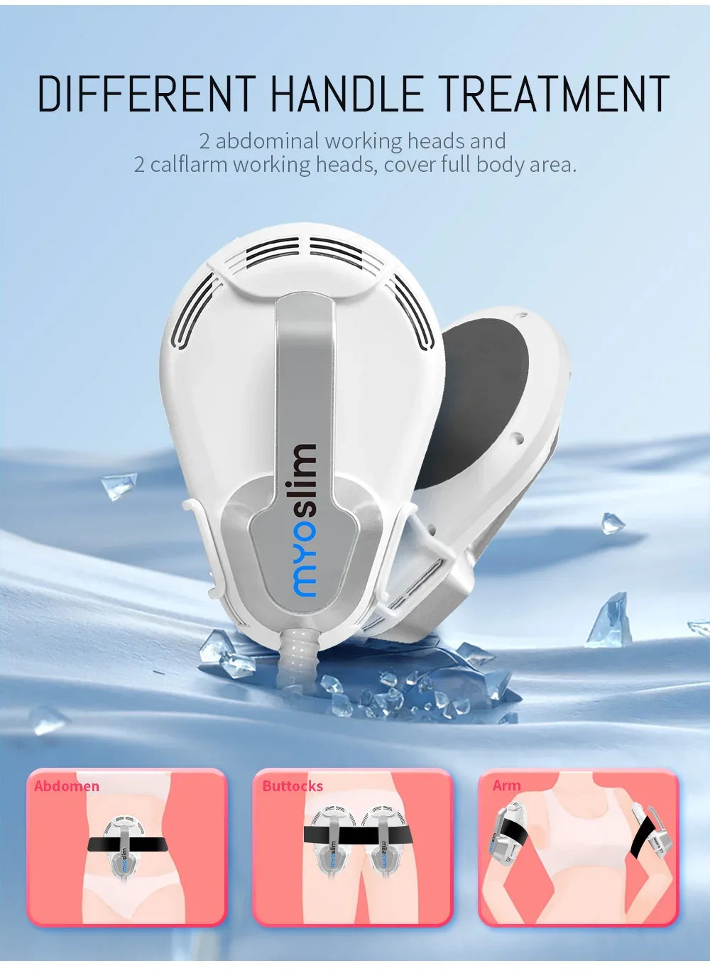 6500W EMS Body Sculpting Machine Myoslim Fat-Burning Muscle Stimulator RF Butt Lifting Slimming Device