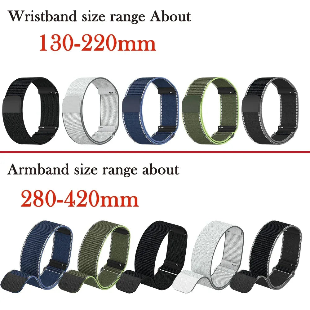 Adjustable Nylon Strap For Amazfit Helio Bicep/Wrist Band Breathable Sport Fitness Tracker Replacement Loop Accessories