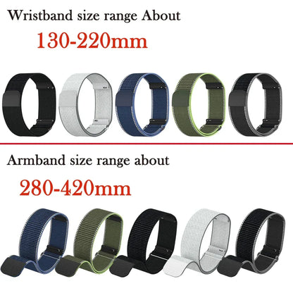 Adjustable Nylon Strap For Amazfit Helio Bicep/Wrist Band Breathable Sport Fitness Tracker Replacement Loop Accessories