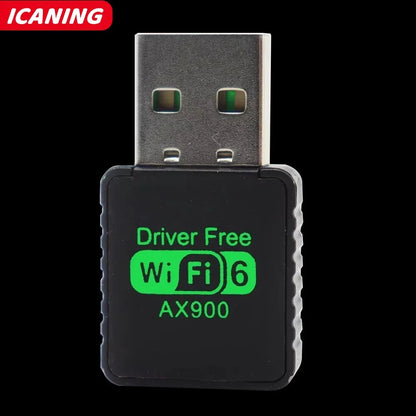 AX900 WIFI 6 Adapter USB Network Card 2.4G&5GHz Dual Band Signal Reception Dongle For Laptop Driver Free Wireless Wlan Receiver