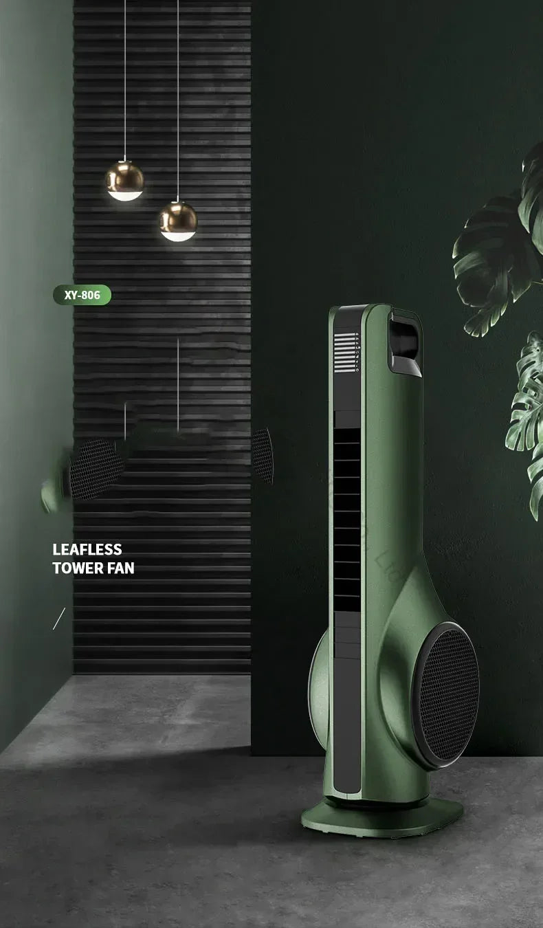 Portable 220v Leafless Electric Fan Tower Air Conditioning Fan Bedroom Silent Remote Control Indoor Purification Air Circulation