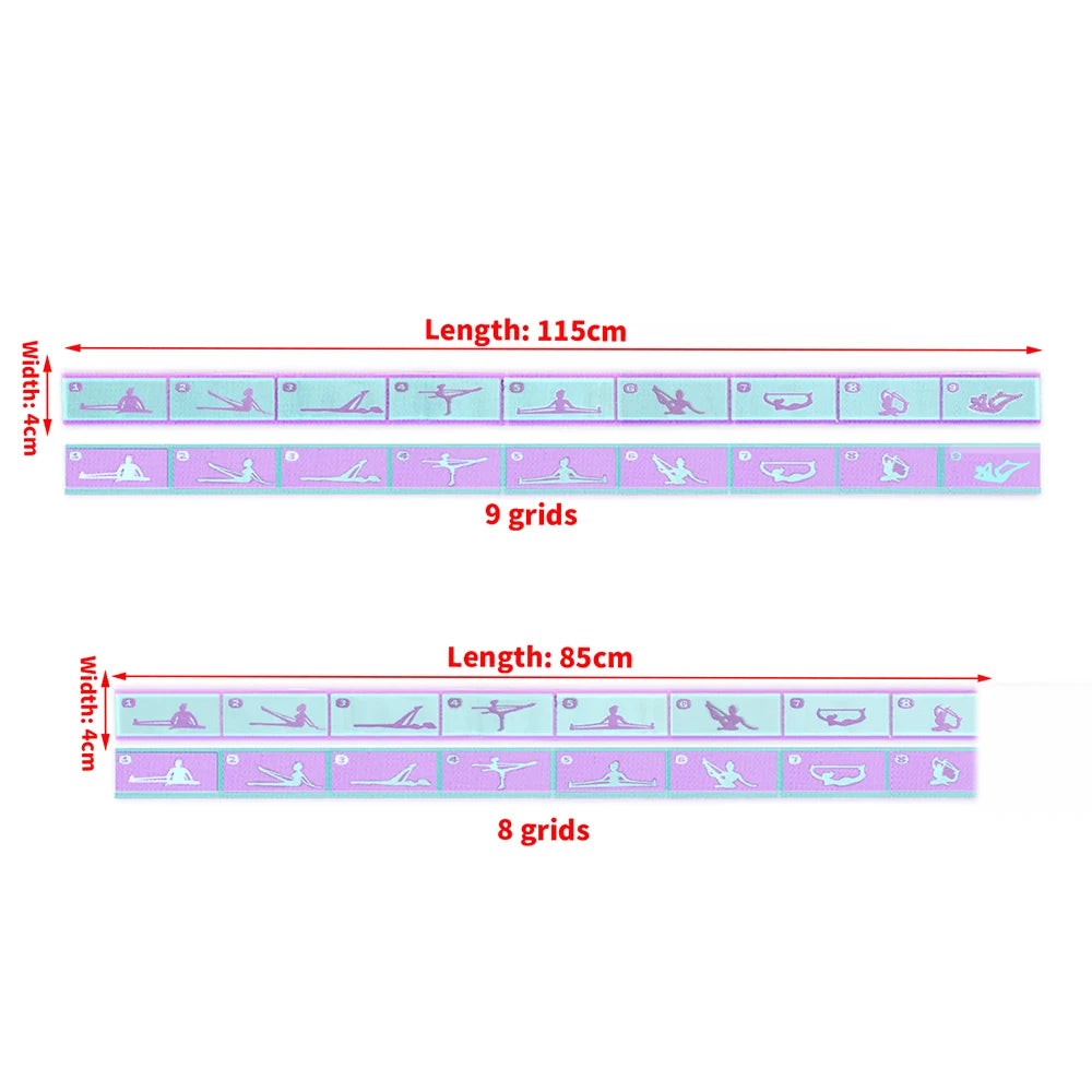 Yoga Pull Strap Belt Latin Dance Stretching Pilates Fitness Sport Elastic Resistance Bands with Yoga Exercis Pattern