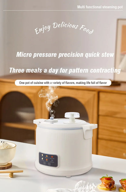 1.8L Micro Pressure Rice Cooker for 1-2 People, Multifunctional Household Hot Pot, Porridge, Soup, Electric Rice Cooker 220V