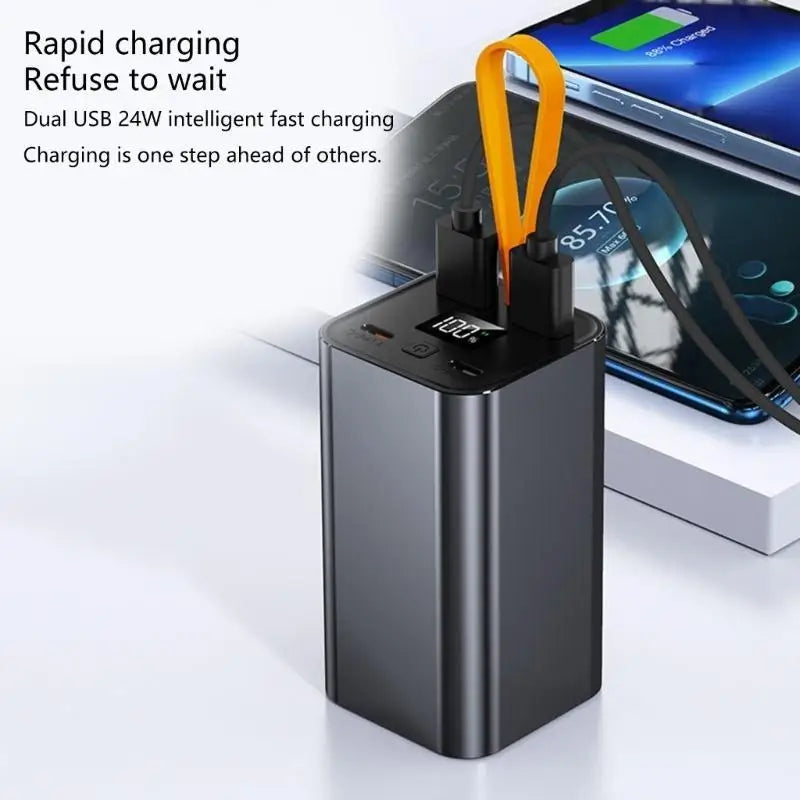 652F 20000mAh PowerBank Casing with 22.5W Fast USB C Output Port & Input Port LED for Phone