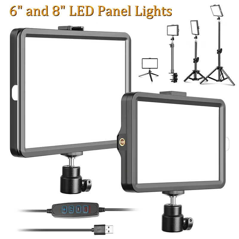 Professional Video Photography  LED light for Selfie Dimmable Video Fill Light for Photo Studio Live Fill Lamp With Tripod Stand