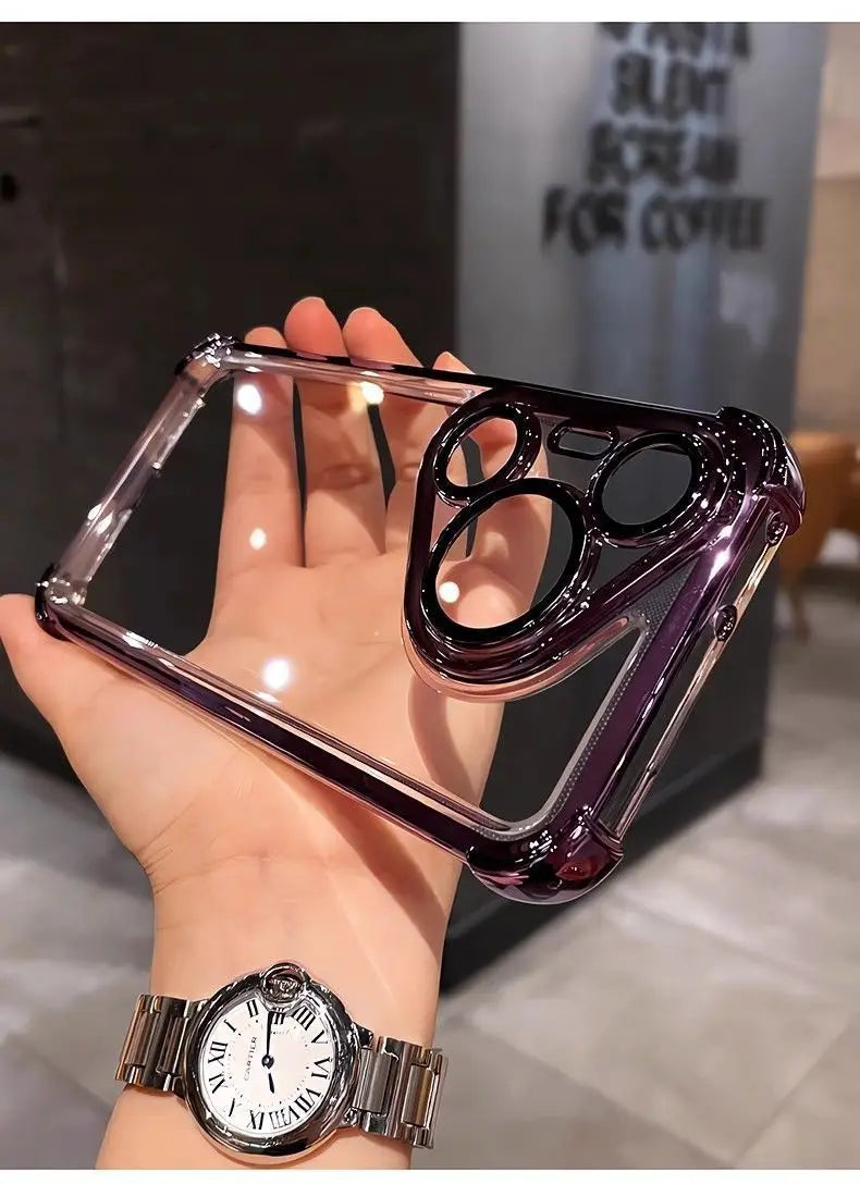 Case For Huawei Pura 80 Ultra 80 Pro plus Luxury Electroplating Transparent Four Corners Shockproof Back Cover For Huawei Pura80
